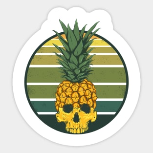 Pineapple Skull Sticker